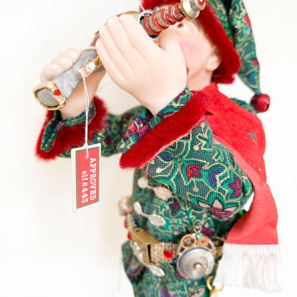 Christmas ornament - Spaceman Elf #443 inspecting a Ray Gun-Limited Edition-kenfolks
