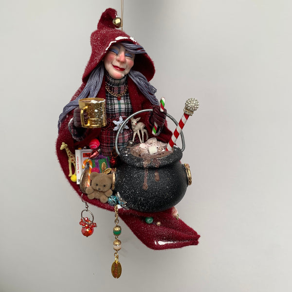 La Befana - Italian Santa - Good Christmas Witch delivers gifts to children - Christmas Kitchen Witch - Handmade limited edition Ken Fedoruk-Limited Edition-kenfolks