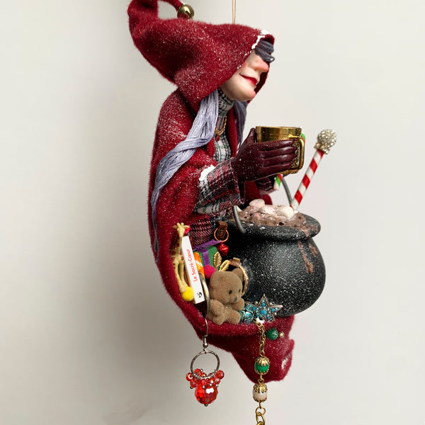 La Befana - Italian Santa - Good Christmas Witch delivers gifts to children - Christmas Kitchen Witch - Handmade limited edition Ken Fedoruk-Limited Edition-kenfolks