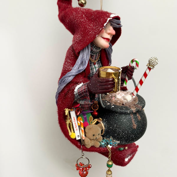 La Befana - Italian Santa - Good Christmas Witch delivers gifts to children - Christmas Kitchen Witch - Handmade limited edition Ken Fedoruk-Limited Edition-kenfolks