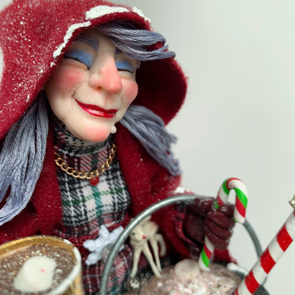 La Befana - Italian Santa - Good Christmas Witch delivers gifts to children - Christmas Kitchen Witch - Handmade limited edition Ken Fedoruk-Limited Edition-kenfolks