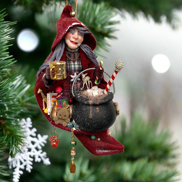 La Befana - Italian Santa - Good Christmas Witch delivers gifts to children - Christmas Kitchen Witch - Handmade limited edition Ken Fedoruk-Limited Edition-kenfolks