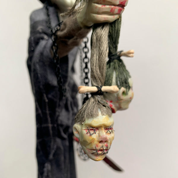 Voodoo Witch Doctor - Creep Halloween hanging decoration - By Sculptor Ken Fedoruk - Limited Edition Handmade-Limited Edition-kenfolks