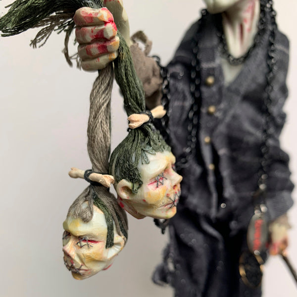 Voodoo Witch Doctor - Creep Halloween hanging decoration - By Sculptor Ken Fedoruk - Limited Edition Handmade-Limited Edition-kenfolks