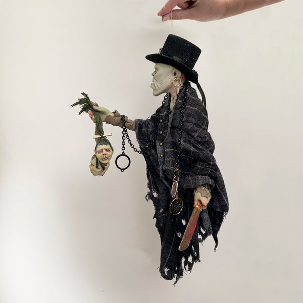 Voodoo Witch Doctor - Creep Halloween hanging decoration - By Sculptor Ken Fedoruk - Limited Edition Handmade-Limited Edition-kenfolks