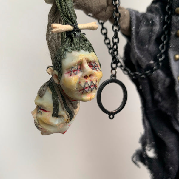 Voodoo Witch Doctor - Creep Halloween hanging decoration - By Sculptor Ken Fedoruk - Limited Edition Handmade-Limited Edition-kenfolks