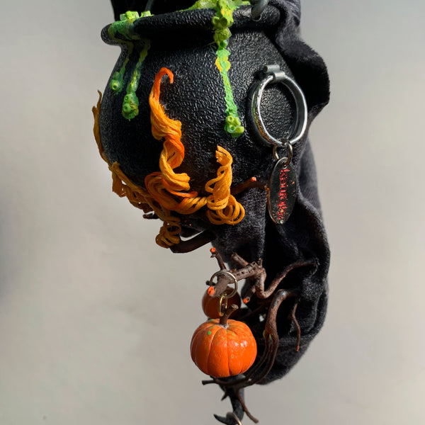 Halloween Witch with a bubbling cauldron - Hanging Christmas Ornament - Halloween decoration-Limited Edition-kenfolks