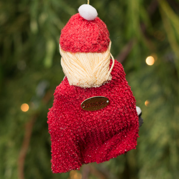 Christmas Ice Skates Hanging ornament - Little girl with skates hanging around her neck - Hand Knit toque 2 colour options-Limited Edition-kenfolks