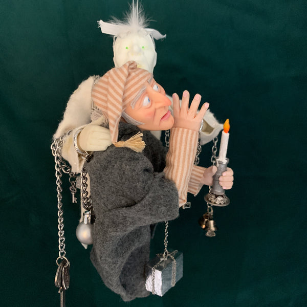 Scrooge & Marley's Ghost - Charles Dickens Christmas Decoration - HandmadeSculpture-Limited Edition-kenfolks