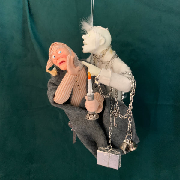 Scrooge & Marley's Ghost - Charles Dickens Christmas Decoration - HandmadeSculpture-Limited Edition-kenfolks