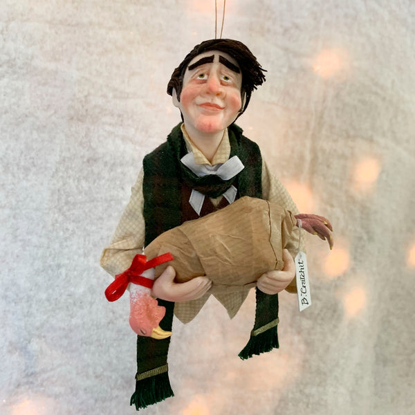 Bob Cratchet with Christmas turkey - Hanging Ornament - A Christmas Carol-Limited Edition-kenfolks