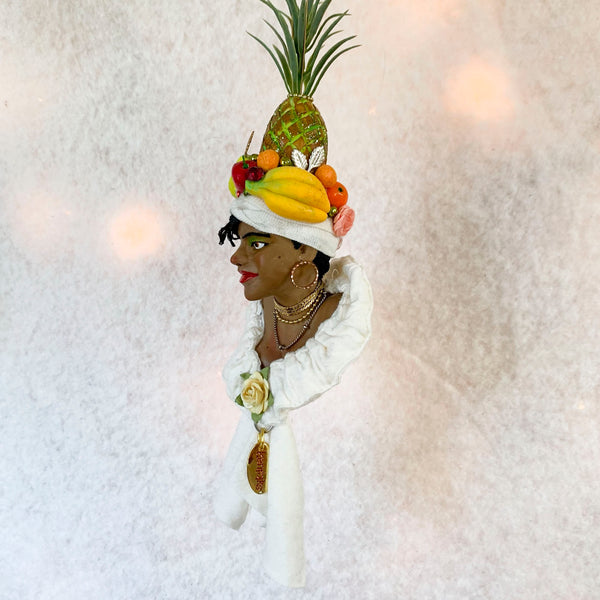 Christmas Sweetie hanging ornament - Indoor Christmas tree decorations - Carmen Miranda Brazilian samba singer, dancer, Broadway actress-Limited Edition-kenfolks