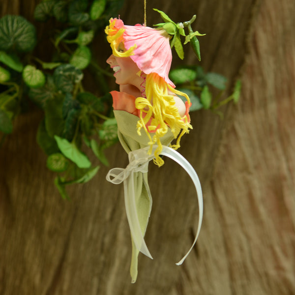 Petuna Spring flower nested in green leaf-Limited Edition-kenfolks