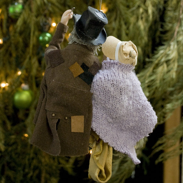 Mrs Dilber & Joe, A Christmas Carol memorable moment. Charles Dickens christmas ornament by Ken Fedoruk-Original Art-kenfolks