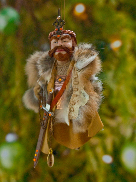 Viking - History comes to life. a spectacular handmade Original sculpture. Hanging Christmas Ornament or Collectable Artwork by Ken Fedoruk Active-Original Art-kenfolks