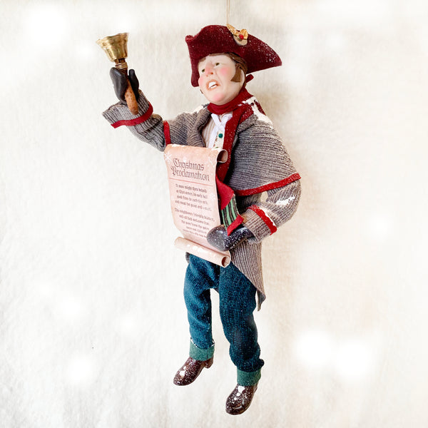 A Christmas Carol hanging ornament - Charles Dickens - Town Cryer - Victorian Age Decoration - Completely Handmade Christmas Ornament-Limited Edition-kenfolks