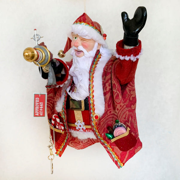 Santa Claus with testing and playing with a space Ray Gun - Christmas Decoration - Beautiful Santa-Limited Edition-kenfolks