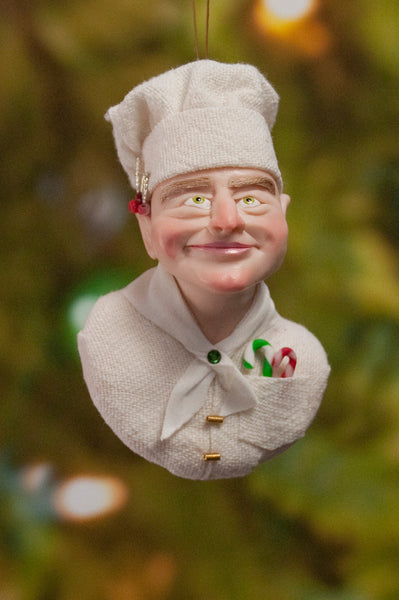 Chef Christmas ornament - Baker Elf - gingerbread man - candy canes - delightful gift for the chef-Limited Edition-kenfolks