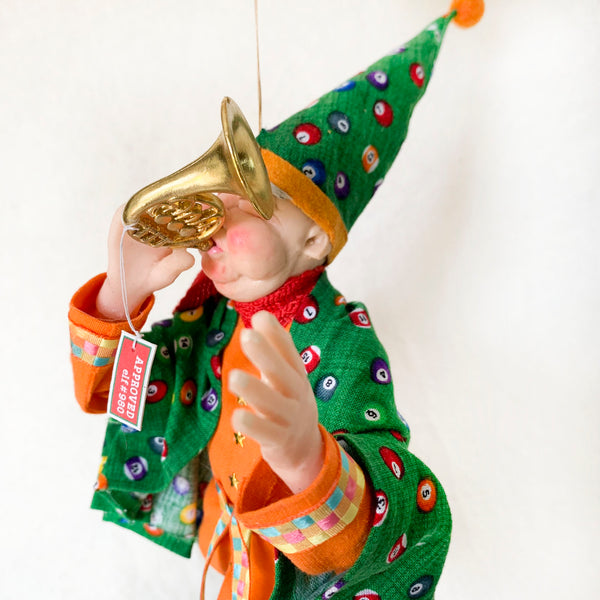 Santa's Workshop - Musical Elf #980 Approving French Horn-Limited Edition-kenfolks