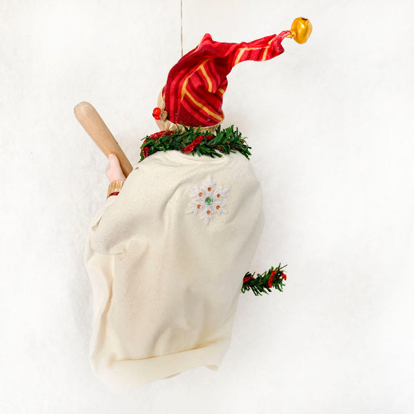 Christmas Sporting Elf making a baseball bat - Holiday decor - Tree decoration-Limited Edition-kenfolks