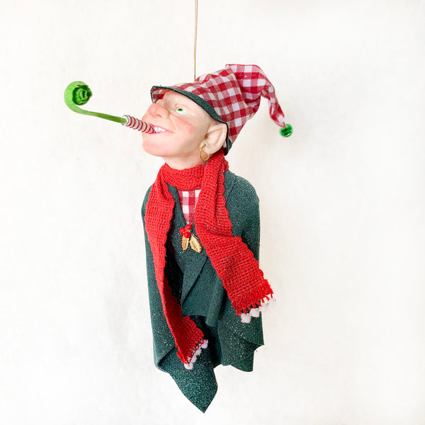 Santa's Workshop - Festive Elf with whistle - Christmas ornament-Limited Edition-kenfolks