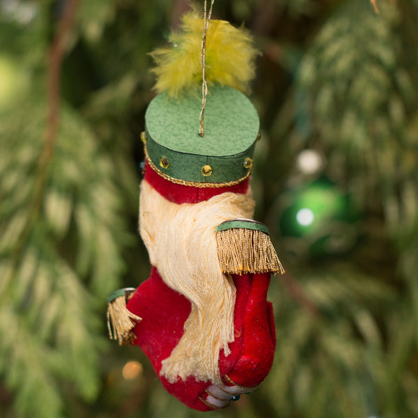 Nutcracker Ornament Toy Soldier - Nutcracker Decoration in red and white like the Canadian flag - handmade original sculpture and costume-Original Art-kenfolks