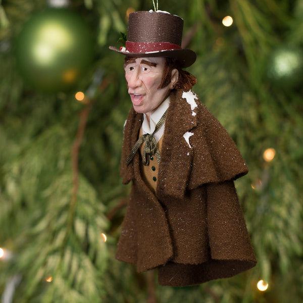 Christmas Caroller brown coat - Handmade Christmas by Ken Fedoruk-Limited Edition-kenfolks