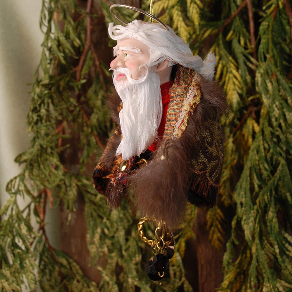 Saint Nick - Santa Claus - brown Fur trimmed Santa coat-Limited Edition-kenfolks