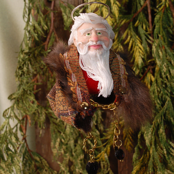 Saint Nick - Santa Claus - brown Fur trimmed Santa coat-Limited Edition-kenfolks