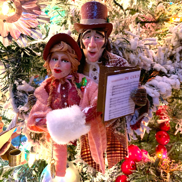 Christmas Carollers Ornament - Singing Duo - Handmade Christmas by Ken Fedoruk-Limited Edition-kenfolks
